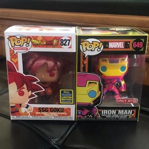 Iron man and Goku Funko Pop!